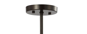 Hampdon 15" Iron/Glass Modern Drum LED Flush Mount - JONATHAN Y